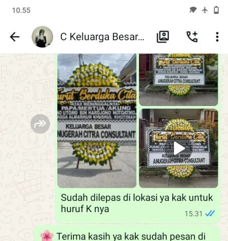 Pengiriman Papan Bunga Duka Argosuko Poncokusumo